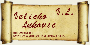 Veličko Luković vizit kartica
